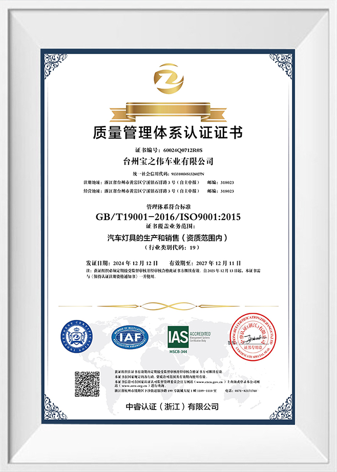 Certificate of registration